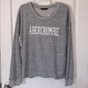 NWT A&F marled gray sweatshirt sz L